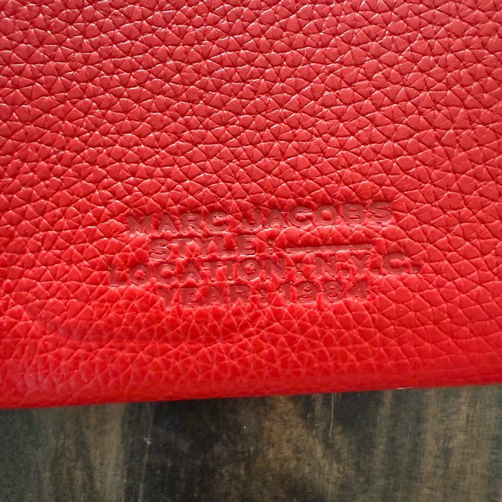 Marc Jacobs Vibrant Red Textured Wristlet
